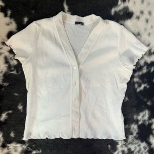 Brandy Melville Button Down Baby Tee